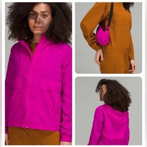 Lululemon Hood Lite Packable Jacket Purple Highlight Water Repellent size 8